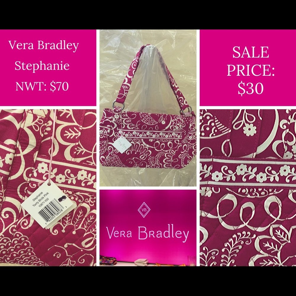NWT: Vera Bradly | Stephanie | Twirly Birds Pink